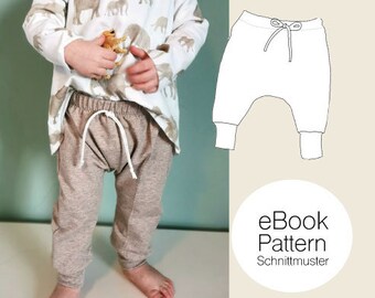 Comfy-Pants Baby / PDF Schnittmuster / Babyhose mit Gummibund