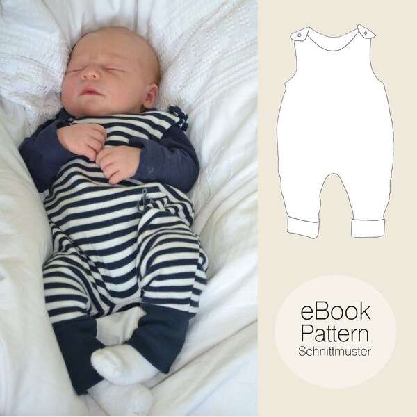 No.14 Classic baby ROMPER pattern / instant download