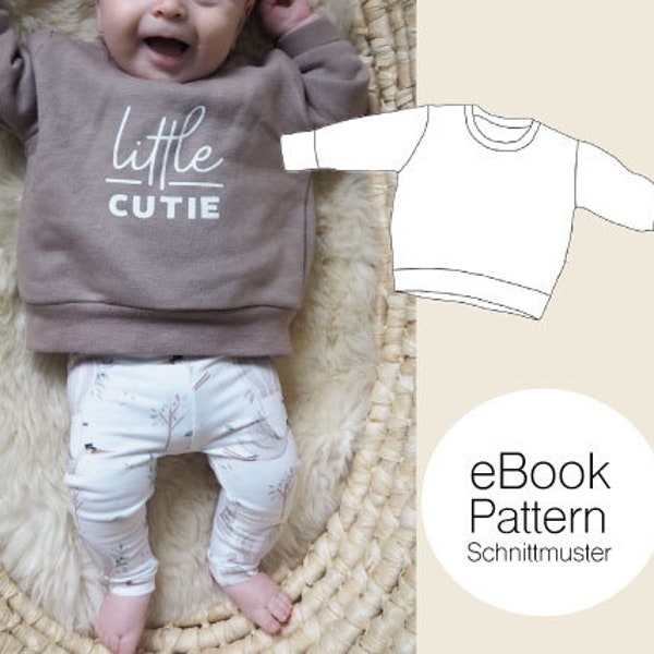 Basic sweater baby / sewing pattern PDF