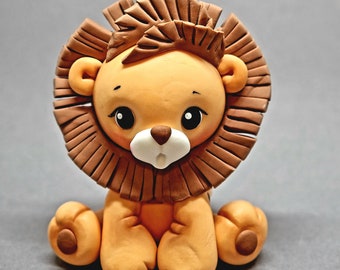 Fondant figures, cake decoration, lion