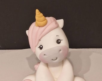 Fondant figures, cake decoration, sugar figures, cake topper unicorn