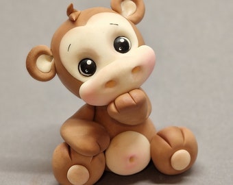 Fondant figures, cake decoration monkey