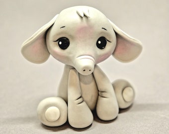 Fondant figures, cake decoration elephants