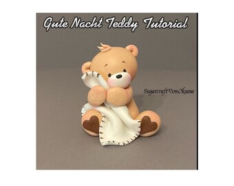 Tutorial, digital video instructions fondant figure, cake topper teddy