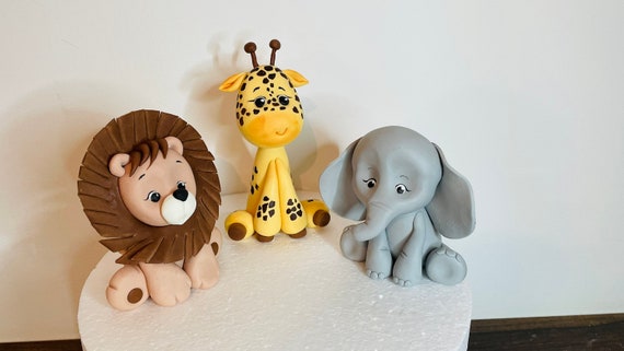 Figuras fondant decoración de pasteles león elefante y | Etsy España