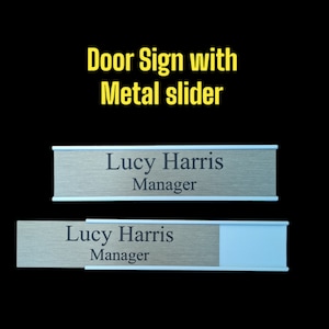 Custom Engraved Wall Name Plate, Office Sign, Personalised Door Sign, Plaque, Name plaque,  Home, door slider name