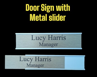 Custom Engraved Wall Name Plate, Office Sign, Personalised Door Sign, Plaque, Name plaque,  Home, Peel & Stick Adhesive.