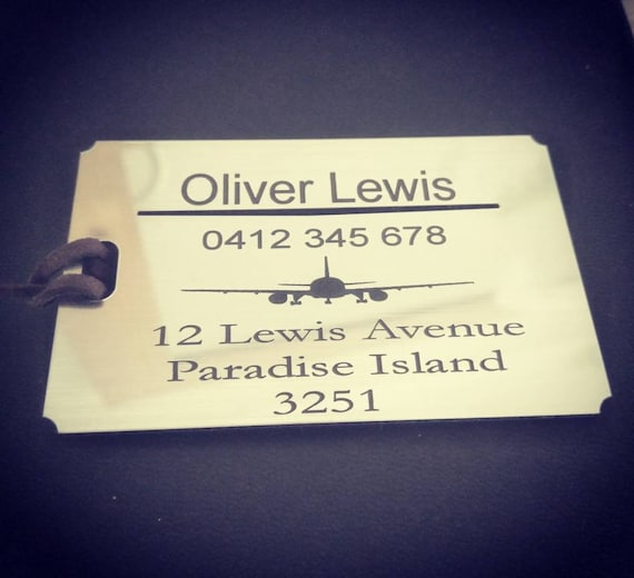 personalised travel tags