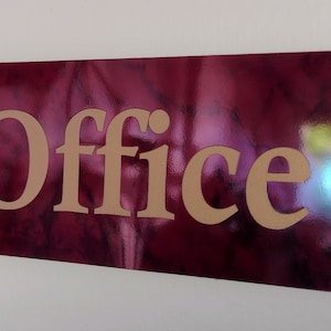 Custom & Personalised Adhesive office door name plate Various colours business door signs shop signs custom name plate engraved