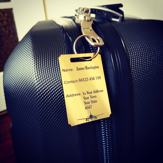 Personalized Refined Leather Luggage Tags