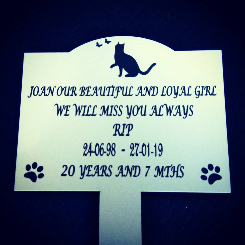 Personalised Pet Memorial Plaque Urns & Memorials Brass Effect Etsy