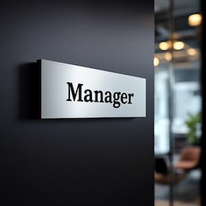 Personalised office door name plate business door signs shop signs custom name plate engraved