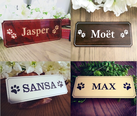 Pet Name Plaque Personalised House Kennel Dog Bone Adhesive Sign Wall Plaque Pet Name Plaque Personalised House Kennel Dog Bone Adhesive Sign Wall Plaque