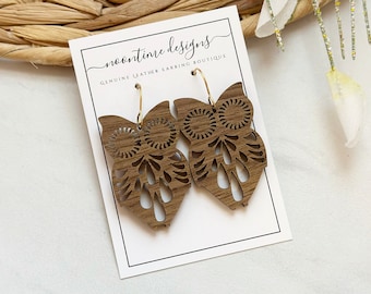 5.00 WOOD EARRING SALE!  Wood Owl Earrings, Owl Earrings, Wood Earrings, Fall Earrings, Hoot Owl, Owl Lover Gift, Bird Gift, Barn Owl