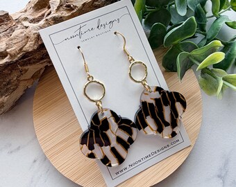 5.00 ACRYLIC EARRING SALE!  Acrylic Quatrefoil Earrings, Black & White Earrings, Trendy Earrings, Gift For Her