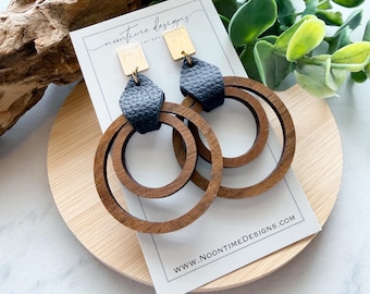 5.00 WOOD EARRING SALE!  Wood Hoop Earring  //  Trendy Earring  // Boho Earring // Wood Earrings // Bohemian Style
