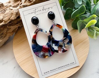 5.00 ACRYLIC EARRING SALE!  Multicolor Acrylic Teardrop Earrings, Versatile Earrings, Trendy Earrings, Gift For Her