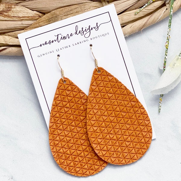 Leather Earrings Etsy