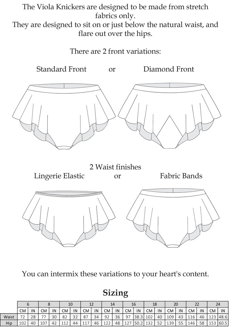 House Morrighan Viola French Knickers 624 PDF Sewing Etsy