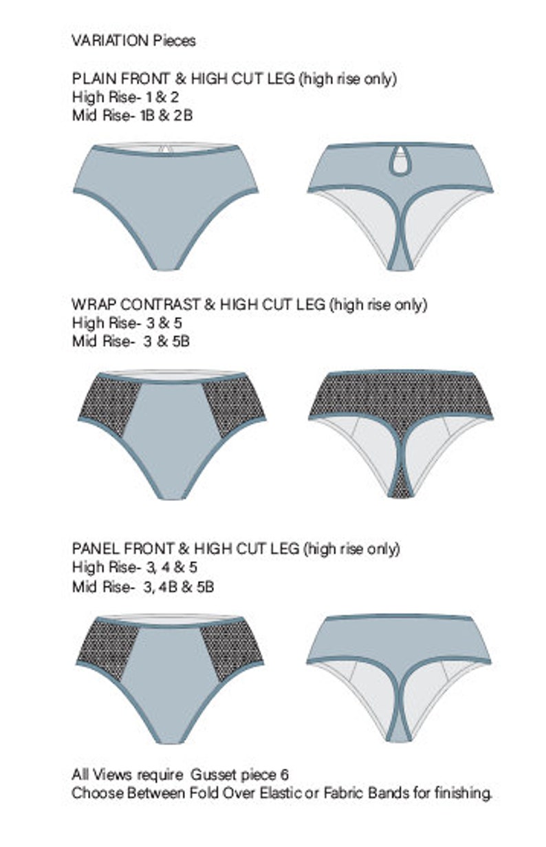House Morrighan Selene Thong size 2-30 PDF Sewing Patterns | Etsy