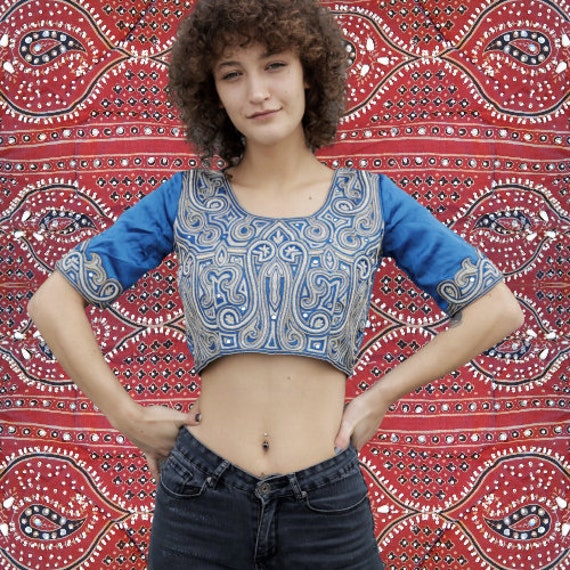 beaded crop top, boho festival outfit, embellished
