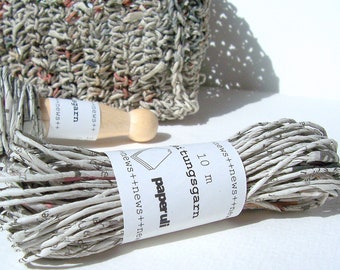 Newspaper Yarn 10m, Recycled Paper Yarn from Newspapers