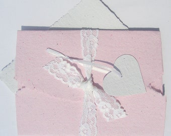 Pink Stationary Handmade Paper, Romantic Letterwriting Set