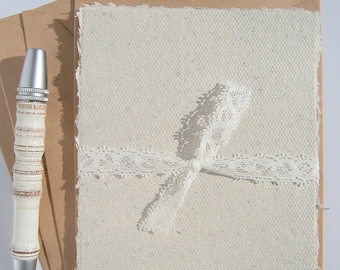 4 handmade postcards natural
