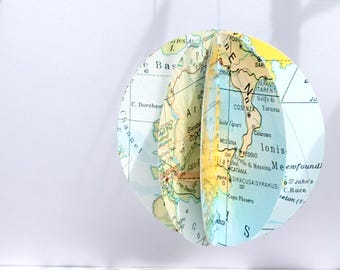 Paper ball made from old maps