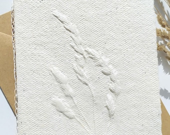Handmade card with grass panicles