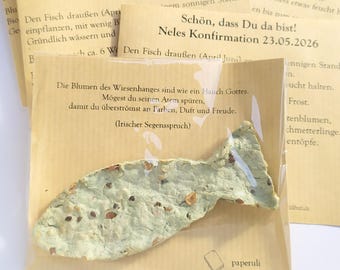 5 Seed Paper Fish Party Favors