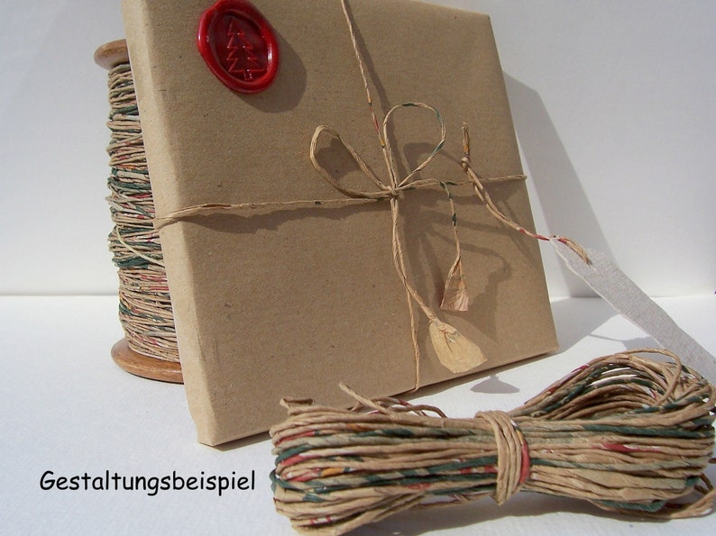 15 m Kraft Paper Cords, Recycled Gift Wrapping Twine image 3