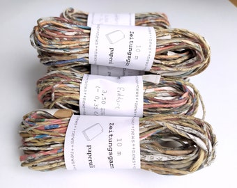 Newspaper yarn earth tones 10 m