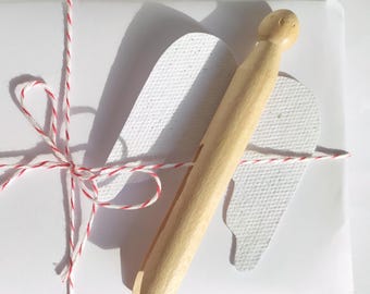 Angel clip, handmade paper