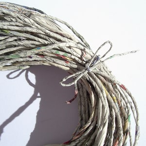 Newspaper Twine 10m, Thicker Handspun Recycled Newspaper Yarn image 1