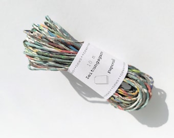 Newspaper yarn patina green 10 m
