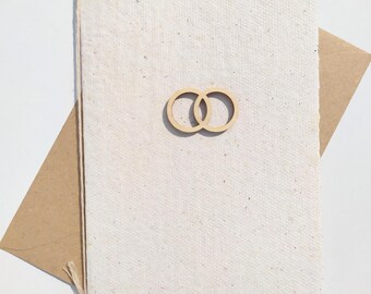 Handmade card wooden wedding
