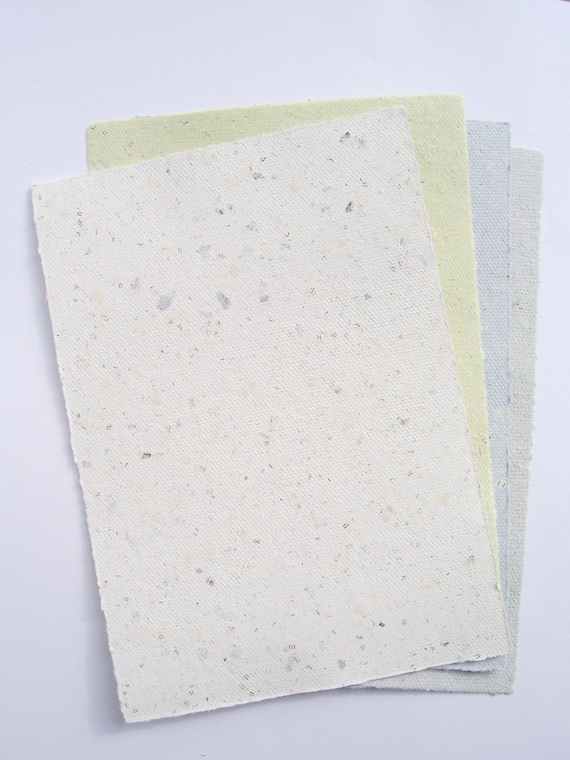 4 Bogen Büttenpapier DIN A5 in 4 Farben