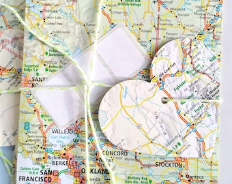 3 small bags of USA maps