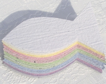 24 colorful fish, scatter decoration handmade paper