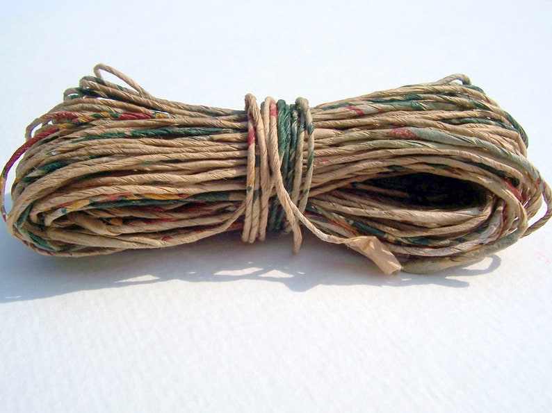 15 m Kraft Paper Cords, Recycled Gift Wrapping Twine image 2