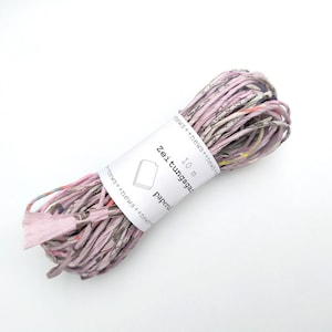 Filato di giornale color erica 10 m, filato di carta riciclata lilla rosa chiaro