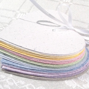 24 cuori colorati di carta fatta a mano, decorazioni di carta fatte a mano, cuori di carta battesimo matrimonio