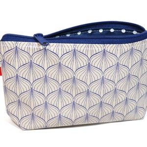 Kulturbeutel Schminktasche Kosmetiktasche Innen und Aussen aus Wachstuch