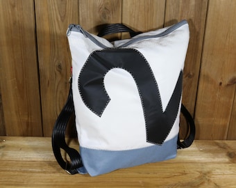 Small backpack made from sail upcycling