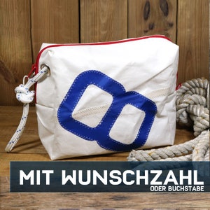 Personalized toiletry bag Sail Recycling AHOI XL made of canvas