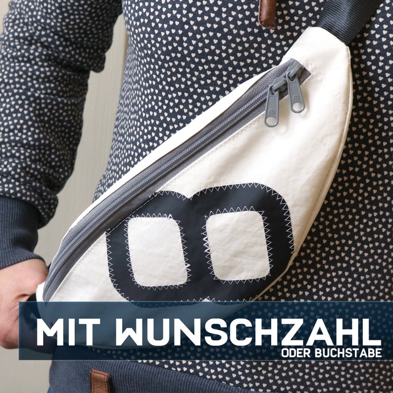 Personalisierbare Bauchtasche Hipbag aus Segel Bild 1