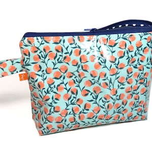 Wachstuch Kulturbeutel XL Kulturtasche aus Wachstuch
