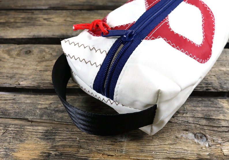 Men's toiletry bag made from recycled sails Men Gift Men's toiletry bag for him Gift friend Men's gift image 2