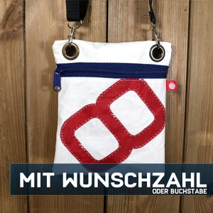 LÜTTE - Personalisierte Umhängetasche Handytasche aus Segel